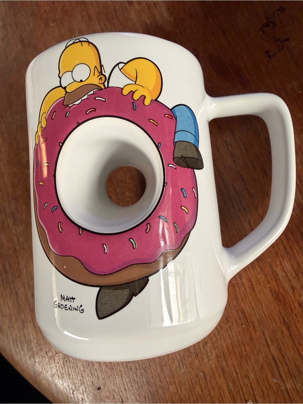 Universal Studios Exclusive Donut Hole Coffee Cup/Mug Homer Simpson